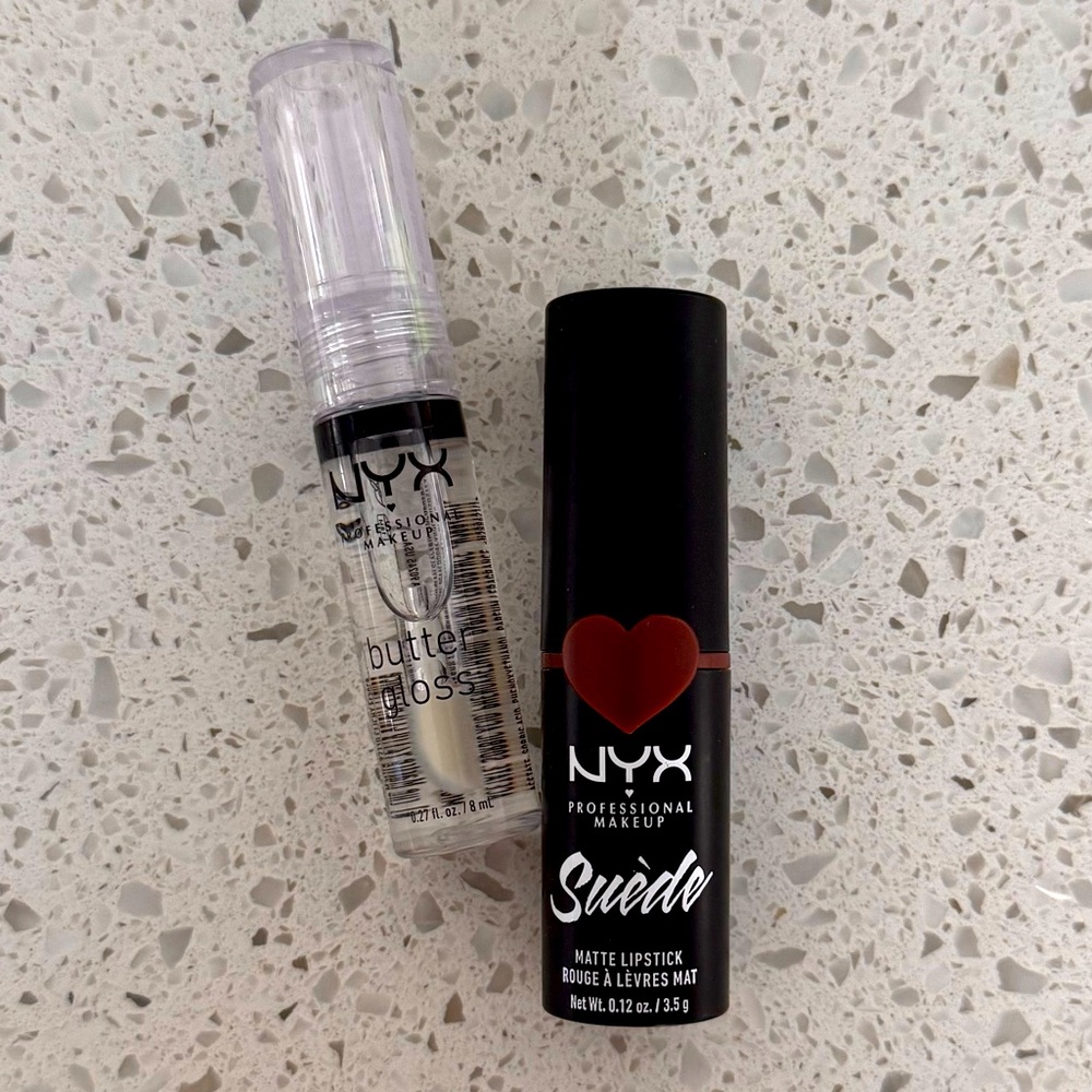NYX Suede Matte Lipstick and Butter Gloss Set